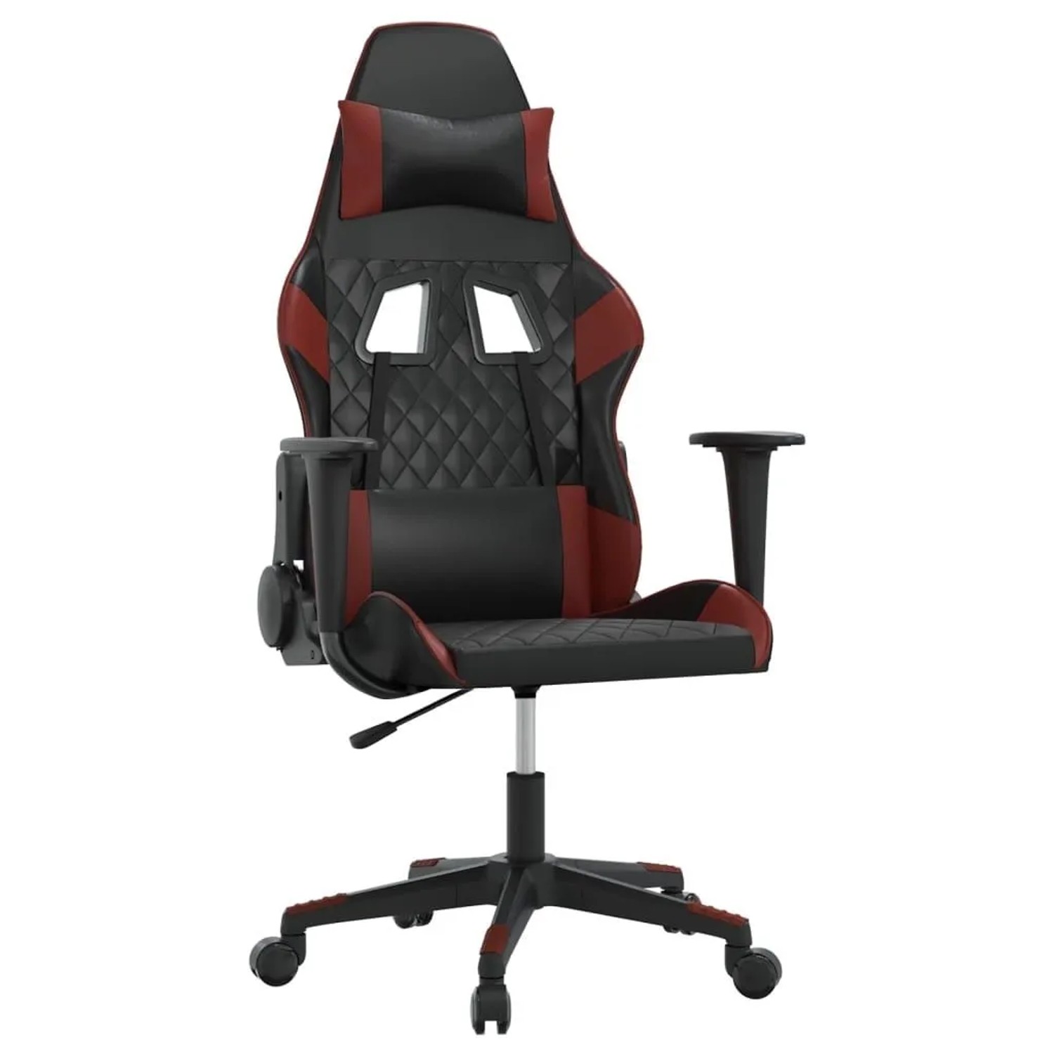 vidaXL Gaming-Stuhl mit Massagefunktion Schwarz und Weinrot Kunstleder 3455 günstig online kaufen
