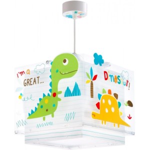 Dalber KinderDeckenlampe Dinosaurier mit bunten Dino-Motiven für das Kinderzimmer.