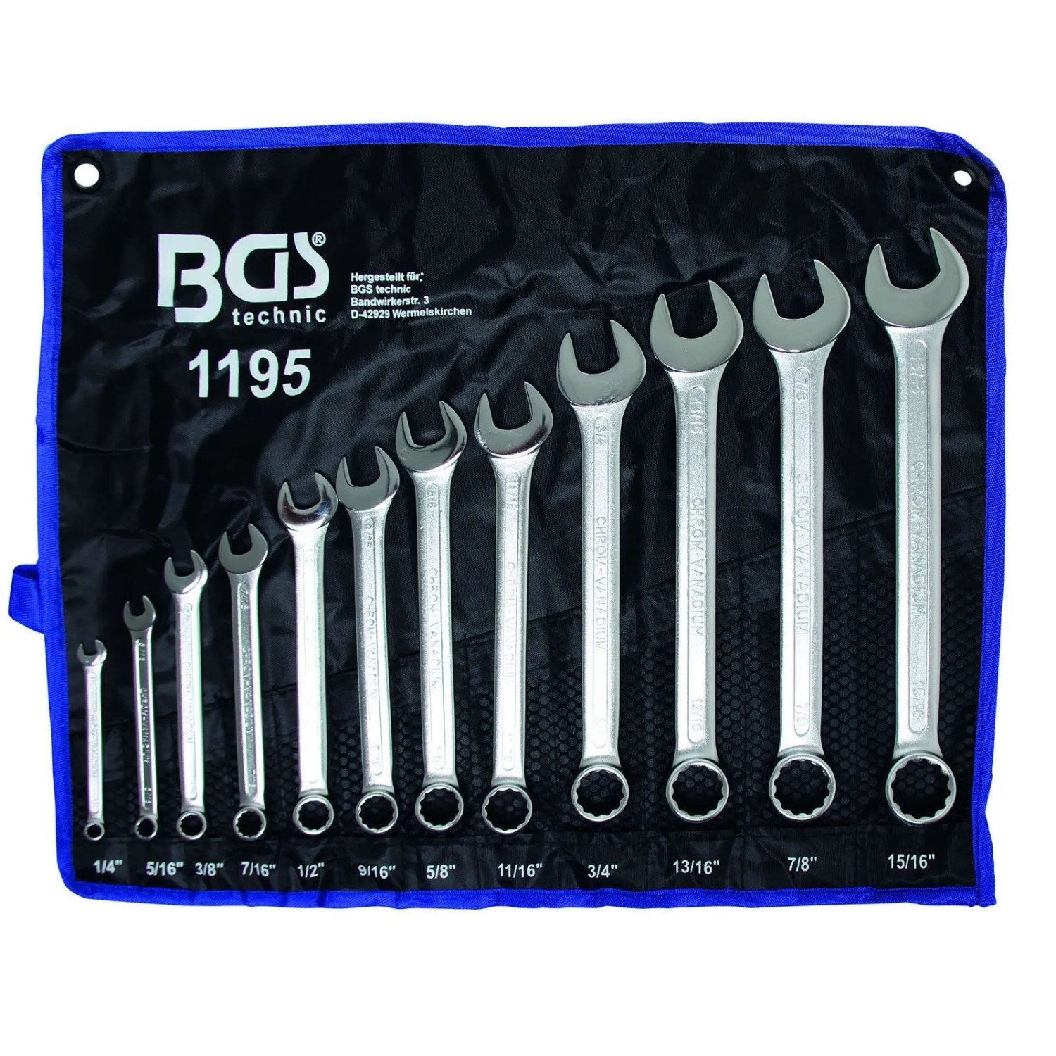 BGS 12Tlg  Maul Ringschlüssel Satz 1 4 Zoll 15 16 Zoll In Zollgrößen 1195