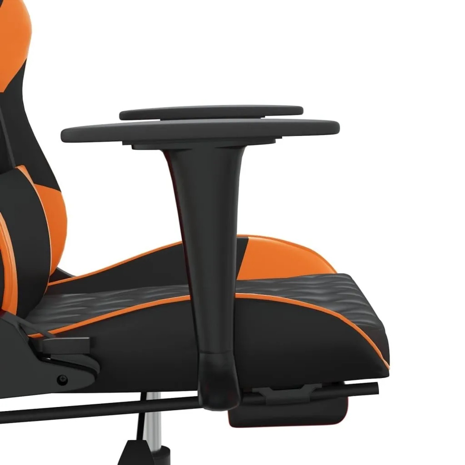 vidaXL Gaming-Stuhl mit Massage & Fußstütze Schwarz Orange Kunstleder 345528_10