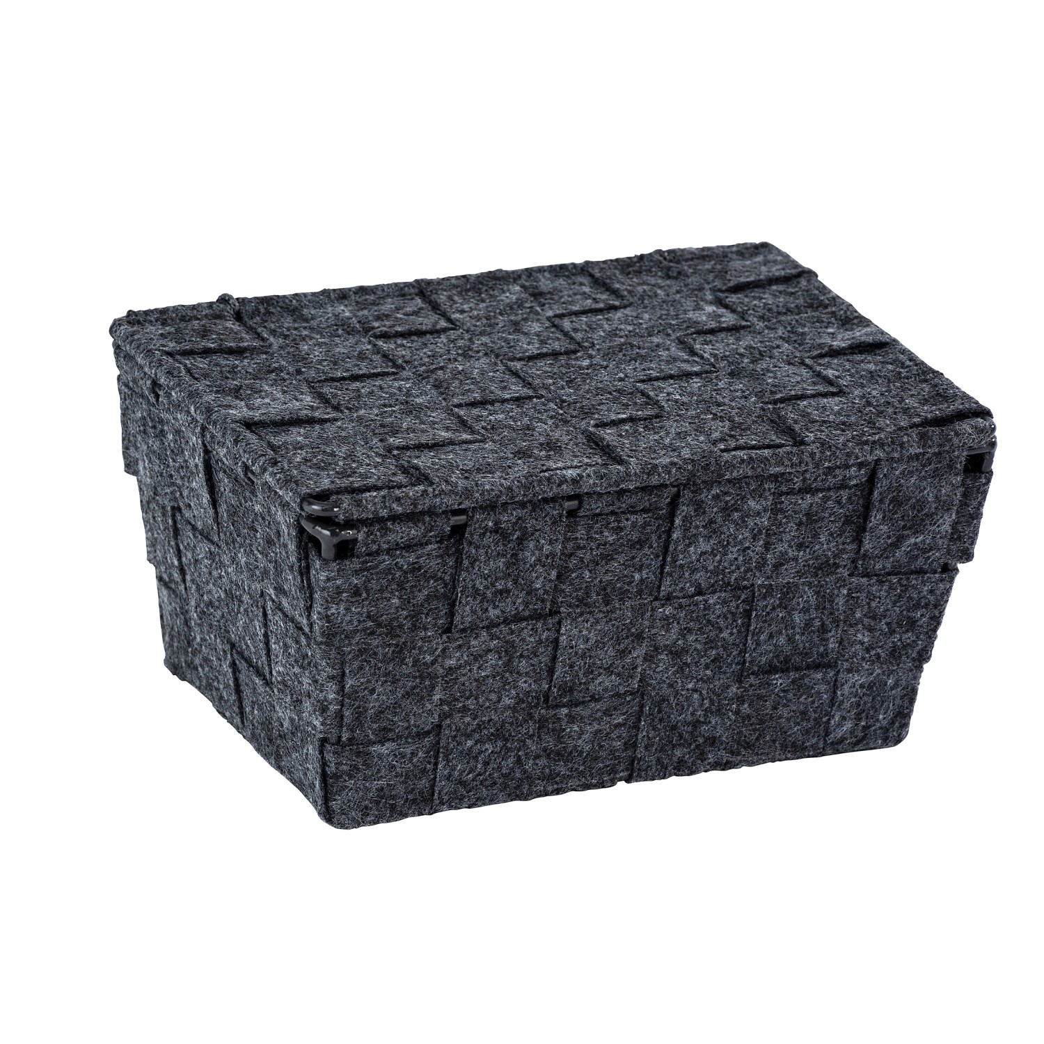Wenko Aufbewahrungskorb mit Deckel Adria Feltro Mini Polyeste 19 x 9.5 x 14 cm A
