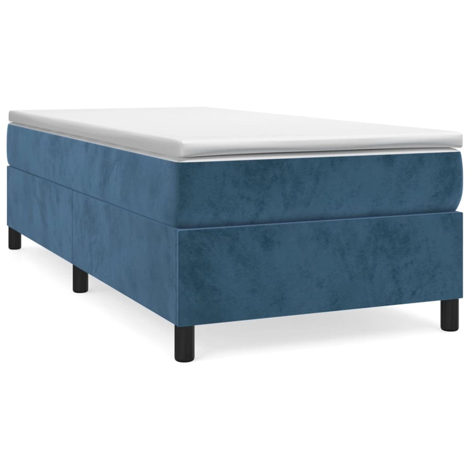 vidaXL Boxspringbett mit Matratze Dunkelblau 80x200 cm Samt1378853 günstig online kaufen