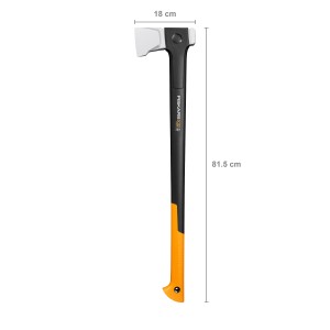 Fiskars Spalt-Axt X32, 81,5 cm, mit L-Klinge. Ideal zum Spalten großer Holzstücke.