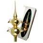 Goldene Krebs Glas Lauscha Christbaumspitze Glocken, 33cm, mit Geschenkverpackung.