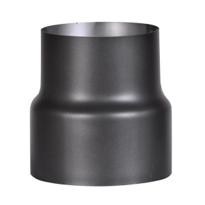 Firefix Rauchrohr Reduzierung, 150 auf 130 mm, schwarz, für Kaminöfen und Feuerstellen.