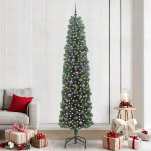 vidaXL Künstlicher Weihnachtsbaum mit 300 LEDs mit Ständer Grün 240 cm 3394975