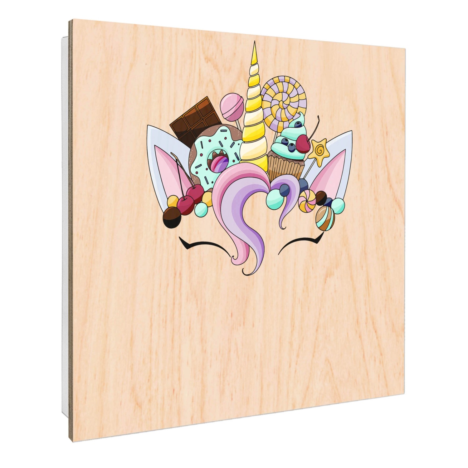 Banjado Schlüsselkasten mit Holzfront 30x30cm Weiß Scharnier Links 50 Haken günstig online kaufen