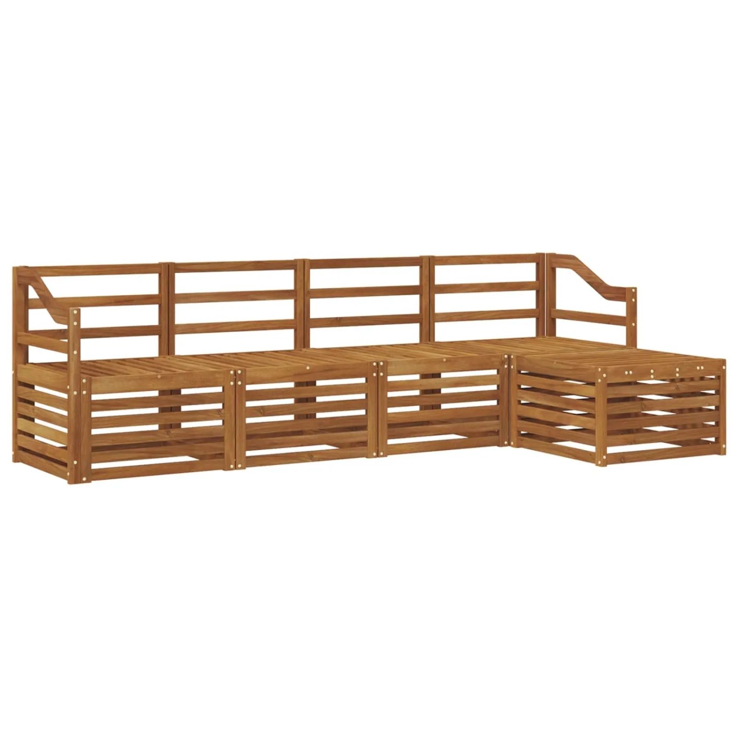 vidaXL Sofagarnituren 5-Tlg Natur Massivholz Akazie 3374664