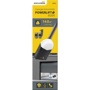 Schellenberg Garagentorantrieb Powerlift 800N für Garagentore bis 14m² mit zwei Handsendern.