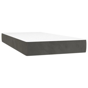 vidaXL Taschenfederkernmatratze Dunkelgrau 100x200x20 cm Samt 347749