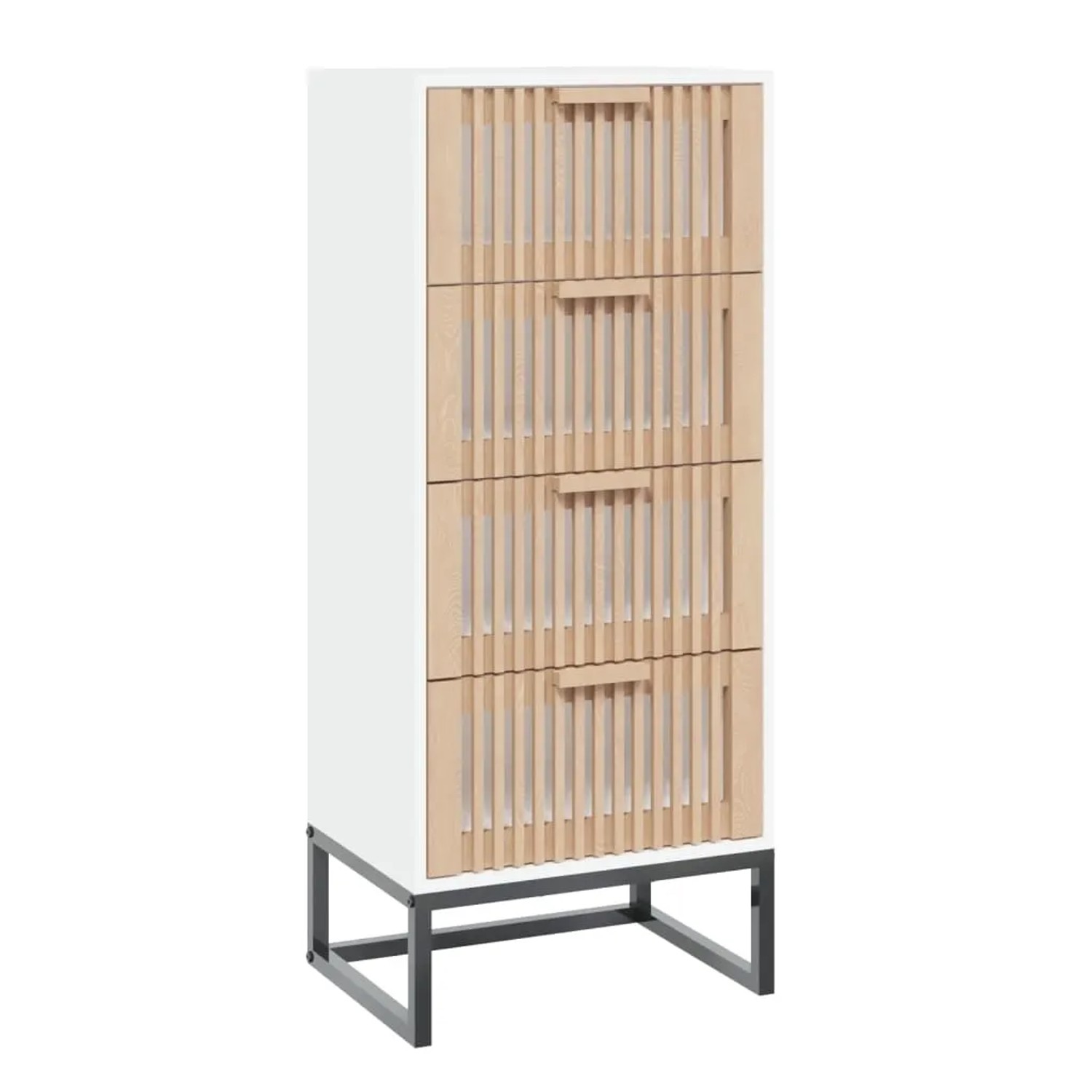 vidaXL Highboard Weiß 40x30x95 cm Holzwerkstoff 352124