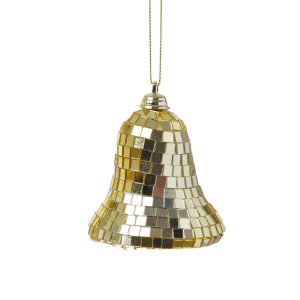 Marelida Christbaumschmuck Glocke Weihnachtsbaumschmuck Im Discokugel Look Gold