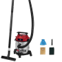 Einhell TC-VC 1240 S Nass-Trockensauger mit Zubehör, 12 Liter Edelstahlbehälter.