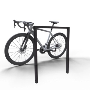 Schake Anlehnbügel, eisengrau, 1200x1000 mm, ohne Querholm. Fahrradabstellanlage für den Außenbereich.