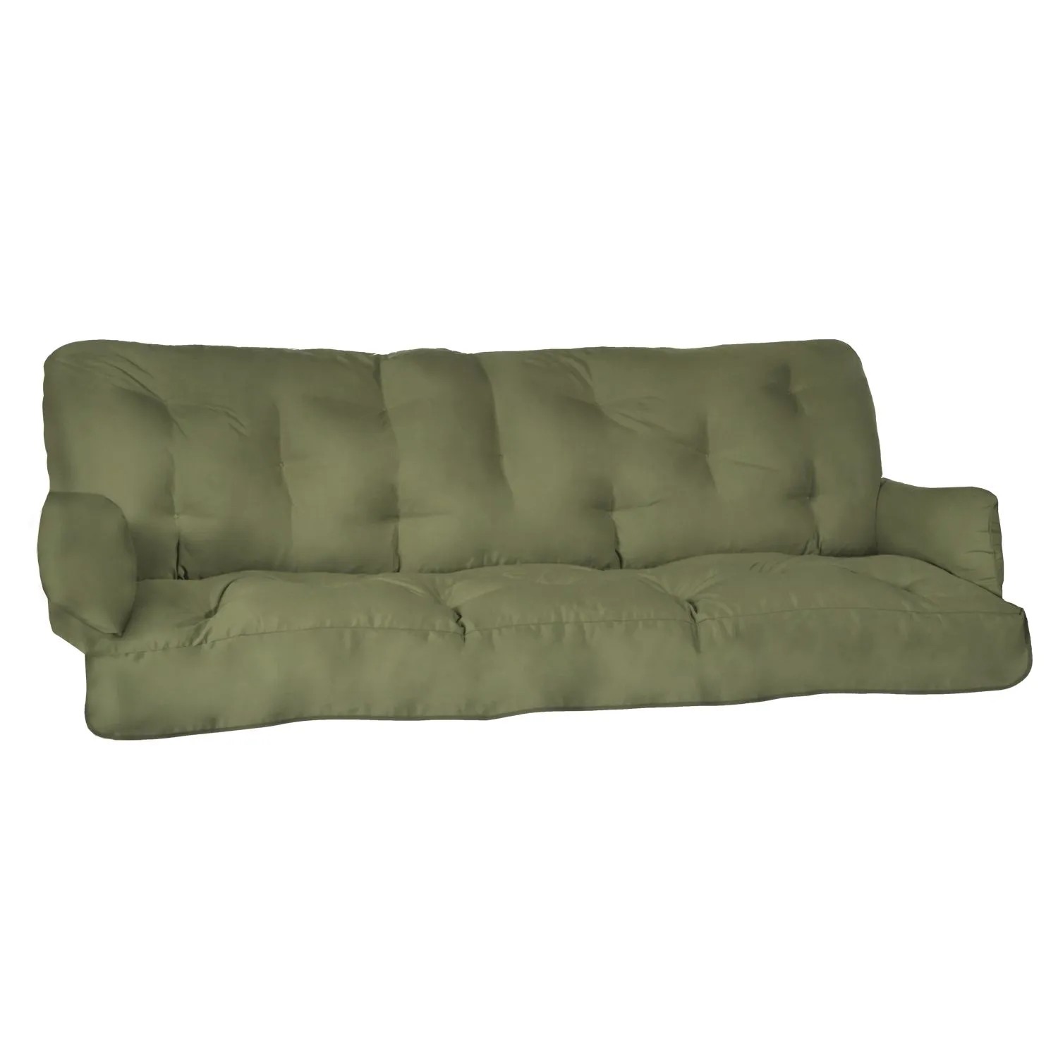 Beautissu Sitzkissen für Hollywoodschaukel Flair HS 180x50x8cm Olivegrün