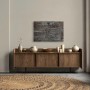 Bricoflor Leinwandbild mit Ziegelstein-Motiv in Rot-Braun, 90x60 cm, Wanddeko im Industrial Style.