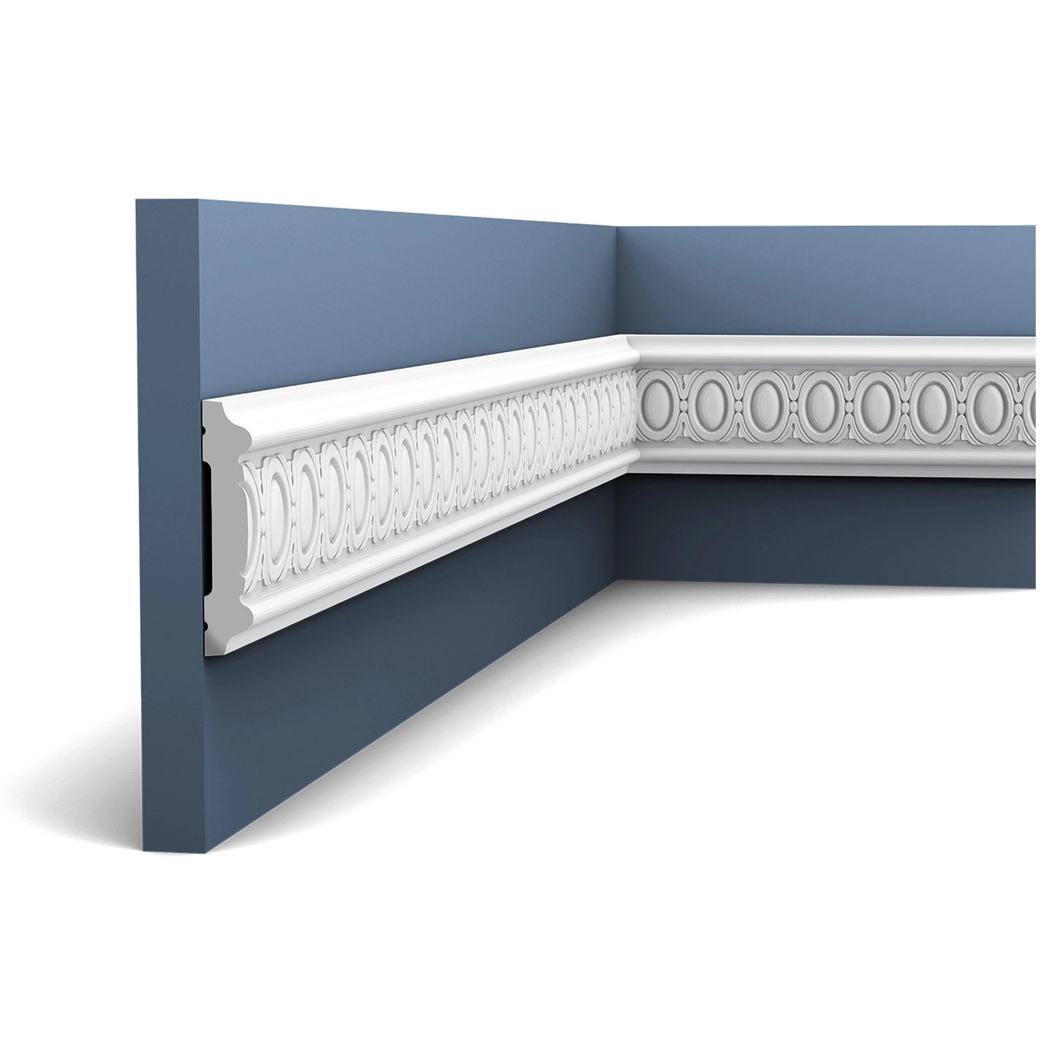 ORAC DECOR P7030 LUXXUS Profilleiste Zierleiste, 200 cm x 8,5 cm x 1,7 cm Weiß