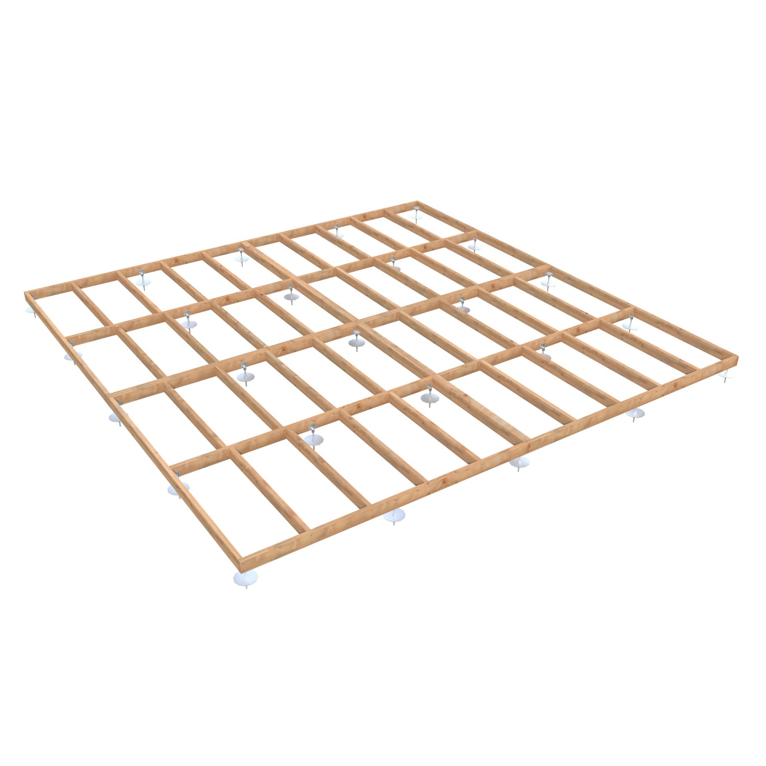 Palmako Fundamentrahmen inkl. LogFoot 600 x 600 cm Tauchgrundiert Hellbraun günstig online kaufen