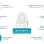 Calmwaters Wand-WC Set mit erhöhtem, spülrandlosem WC und WC-Sitz mit Absenkautomatik, abnehmbar.