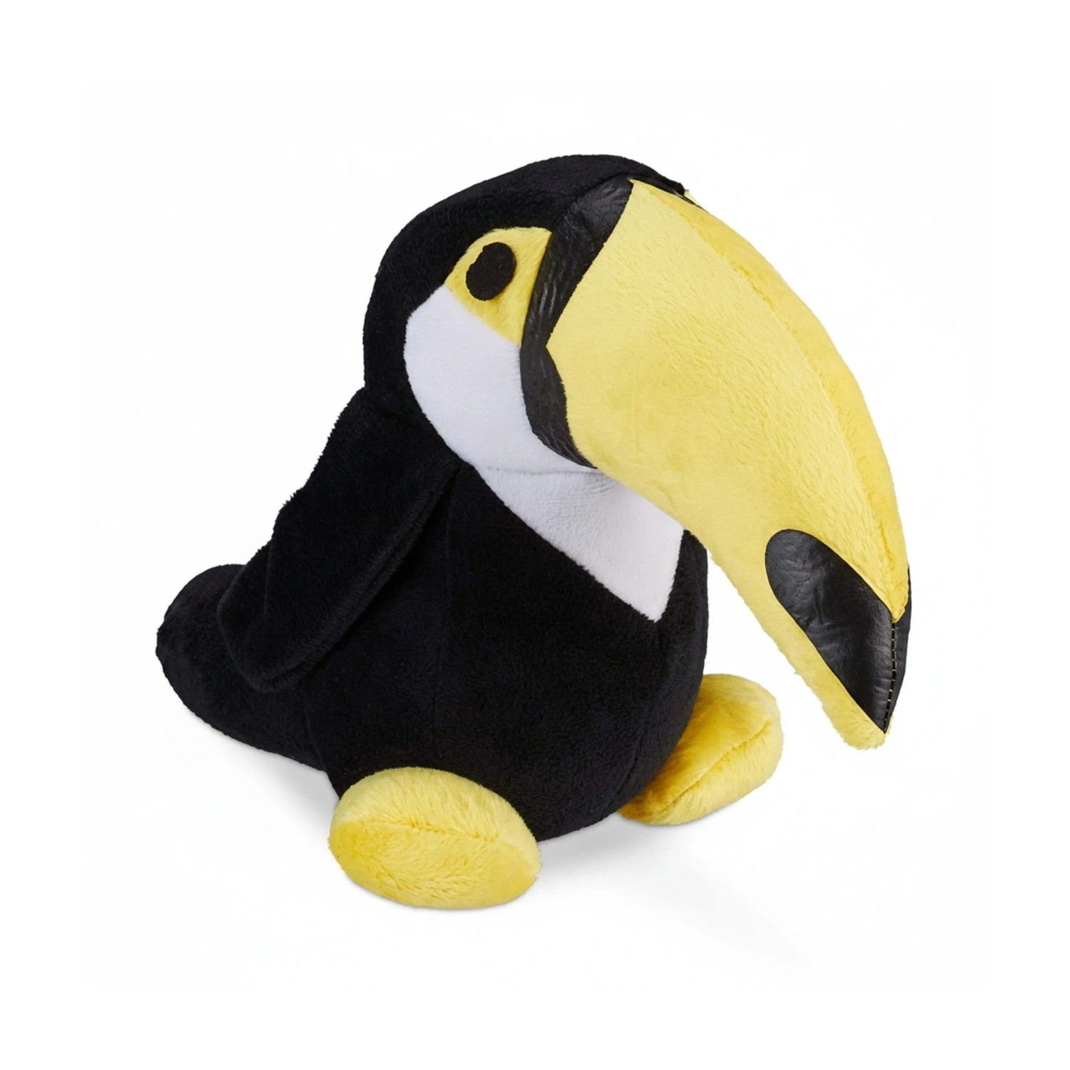 Relaxdays Türstopper Tukan Polyester Schwarz Gelb Weiß Schwer 20 cm x 29 cm x 13 cm 1 kg