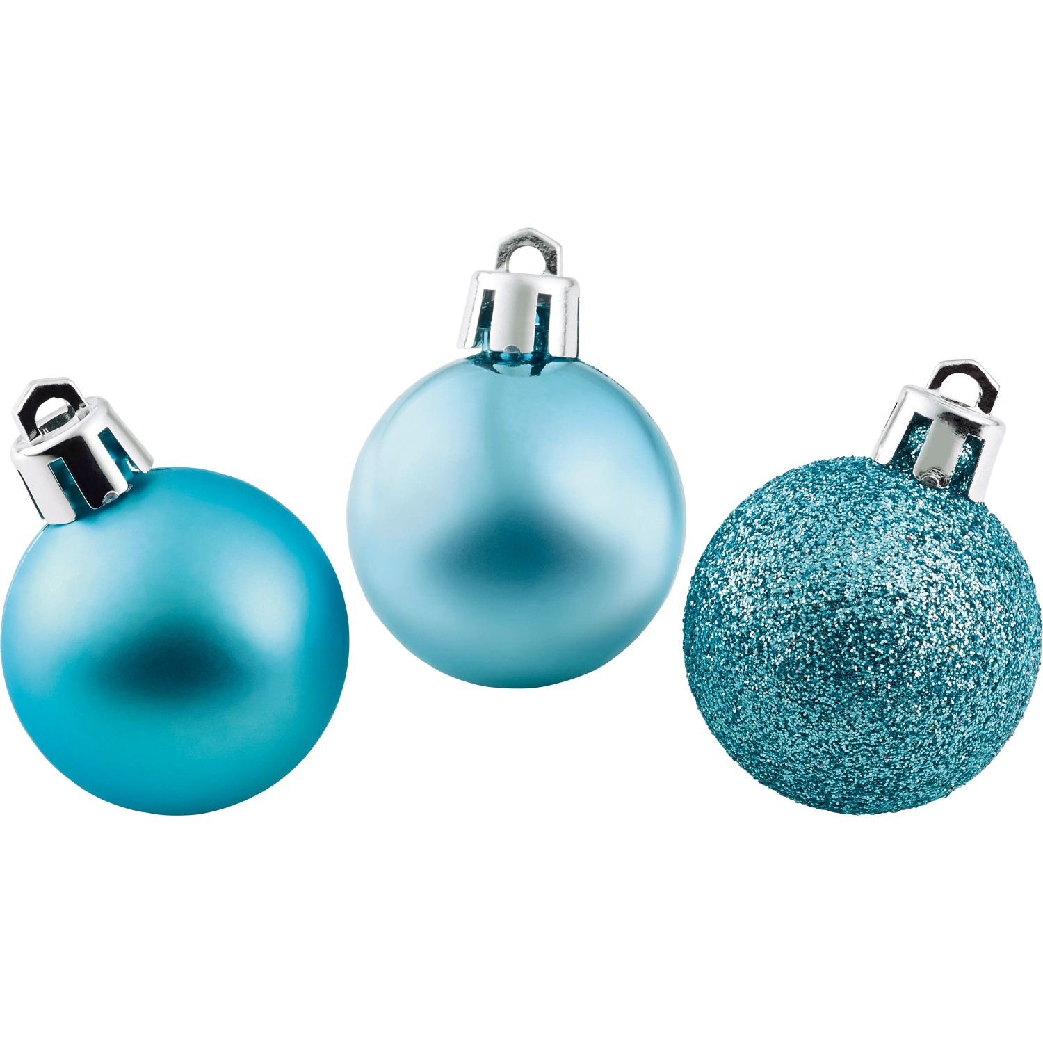 Weihnachtskugel-Set Kunststoff Ø 3 cm 9-teilig Eisblau