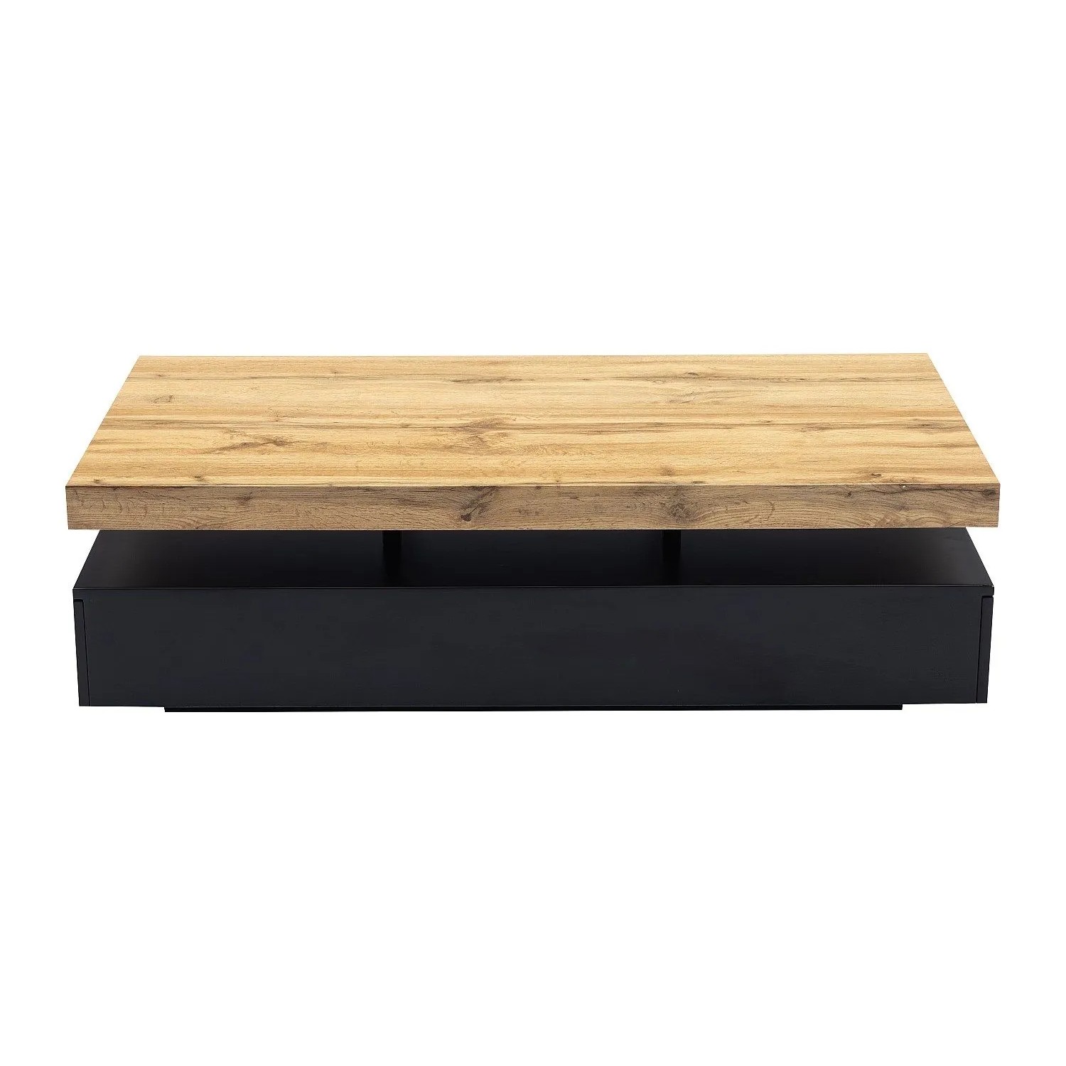 Vente-unique Couchtisch Felix Schwarz  Naturfarben Hell 120 cm
