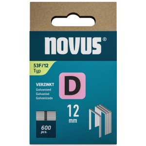 Novus Feindrahtklammern D 53 F, 12 mm, 600 Stück, verzinkt. Ideal für Tacker.