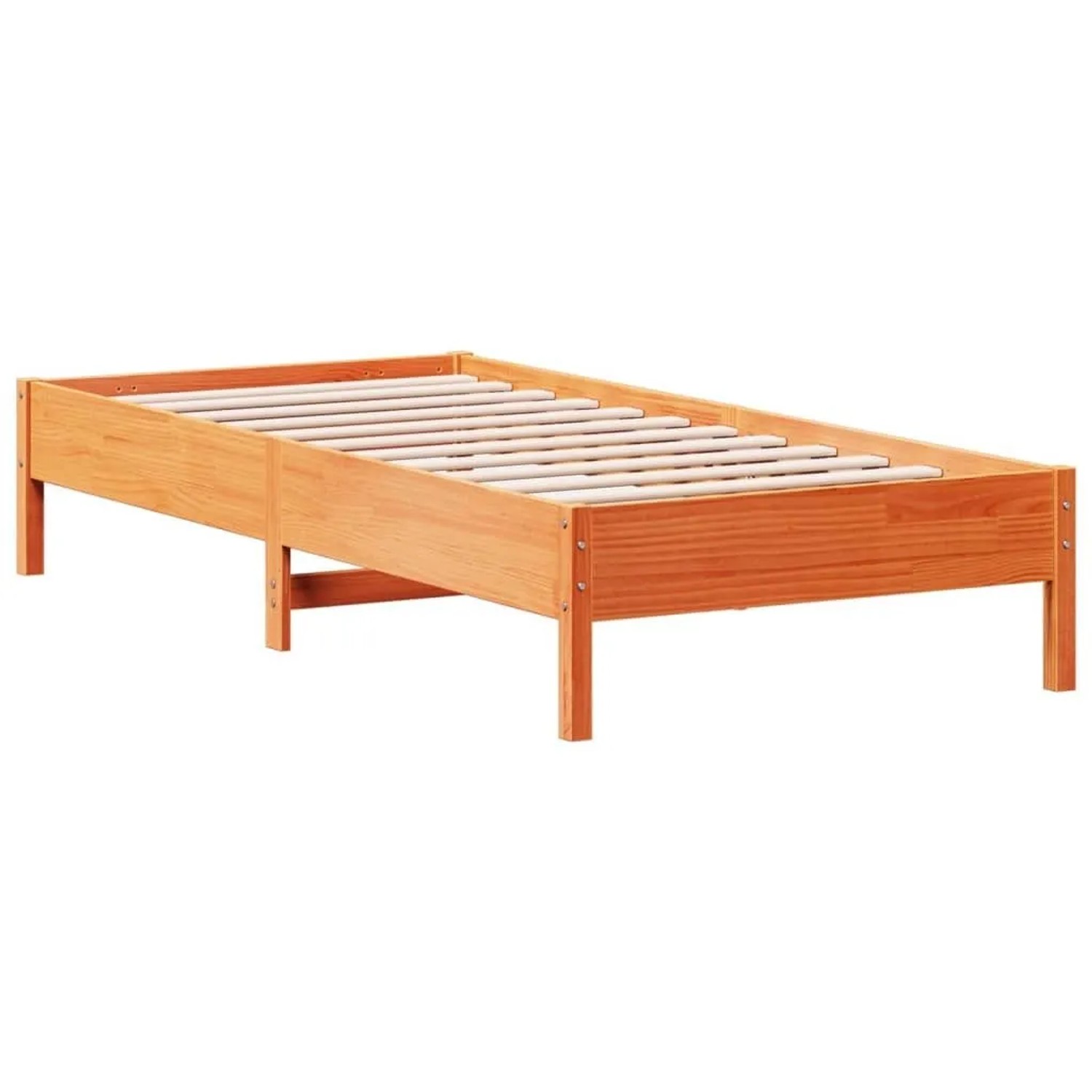 vidaXL Massivholzbett ohne Matratze Wachsbraun 90x200 Kiefernholz 842713 günstig online kaufen