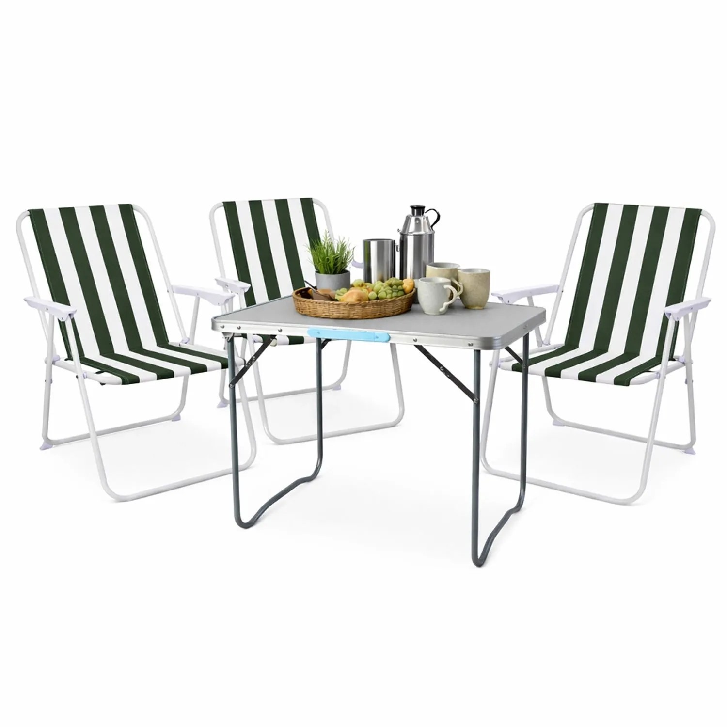 Mojawo XL 4teiliges Campingmöbel Set Alu mit Tragegriff Camping 80x60x68cm günstig online kaufen