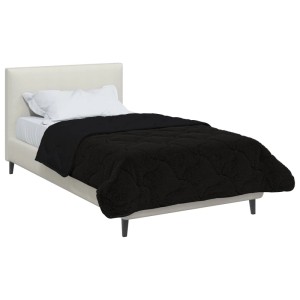 vidaXL Sommerdecke Schwarz 140 x 200 cm Mikrofaser und Teddy-Fleece 42026182