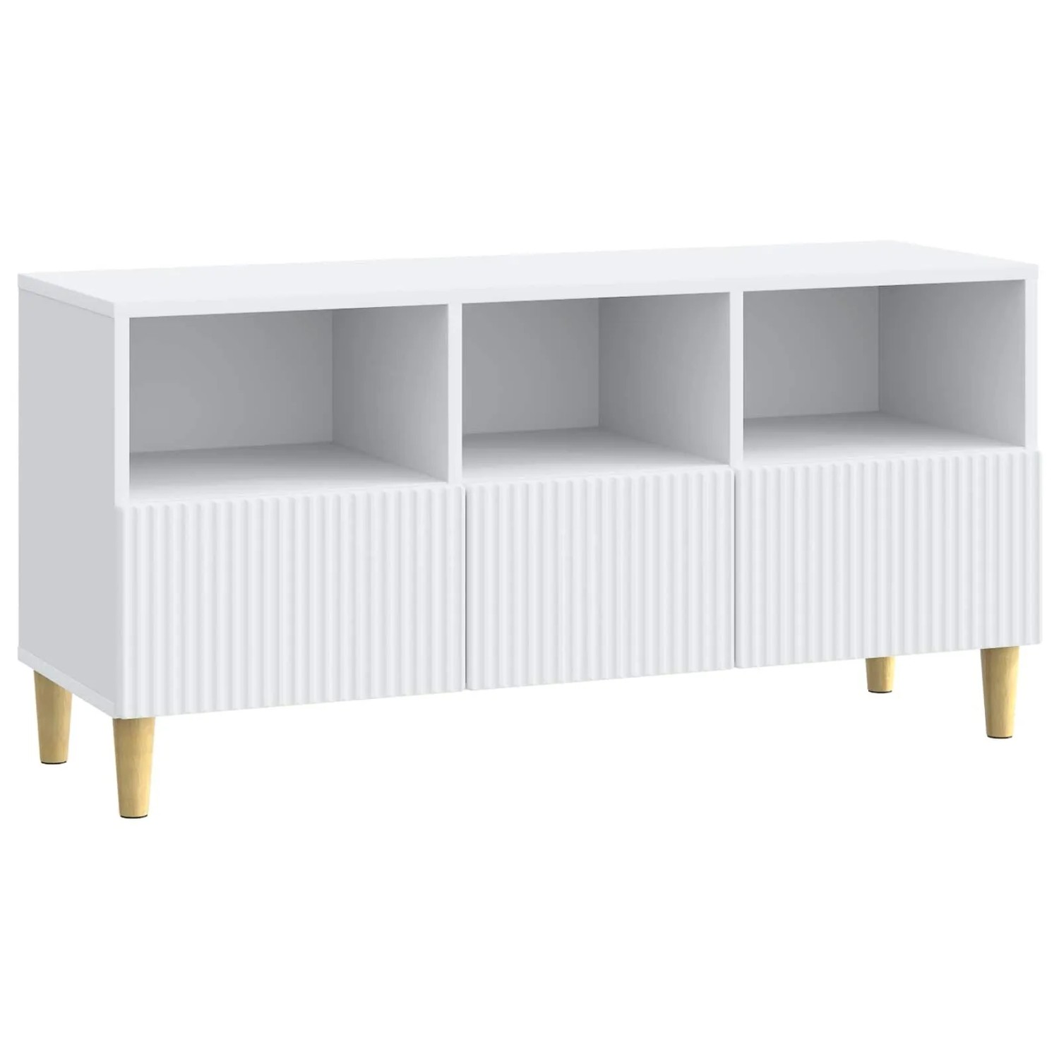 vidaXL TV-Schränk mit Schubladen Weiß 102 x 34,5 x 50 cm Holzwerkstoff 894675