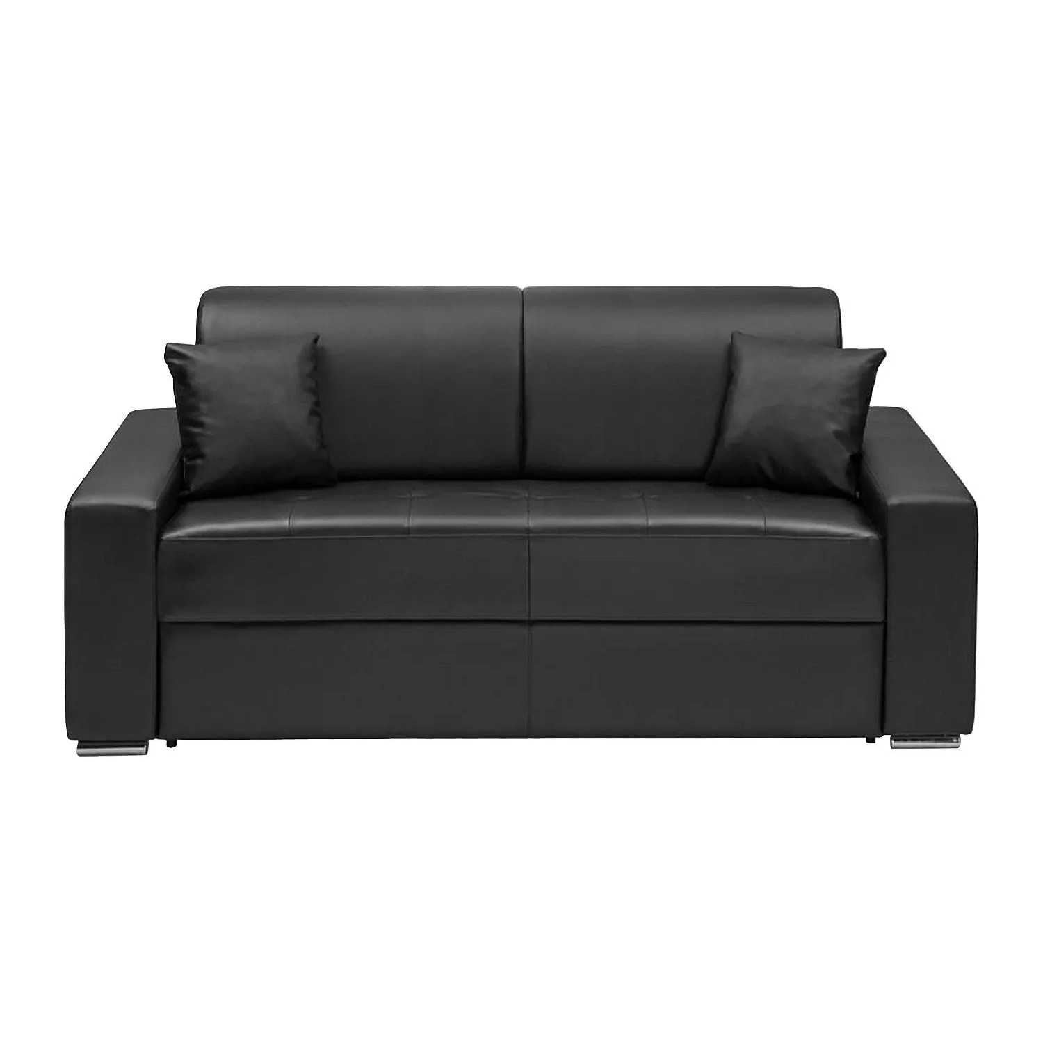 Vente-unique Schlafsofa Emir Schwarz 204 cm