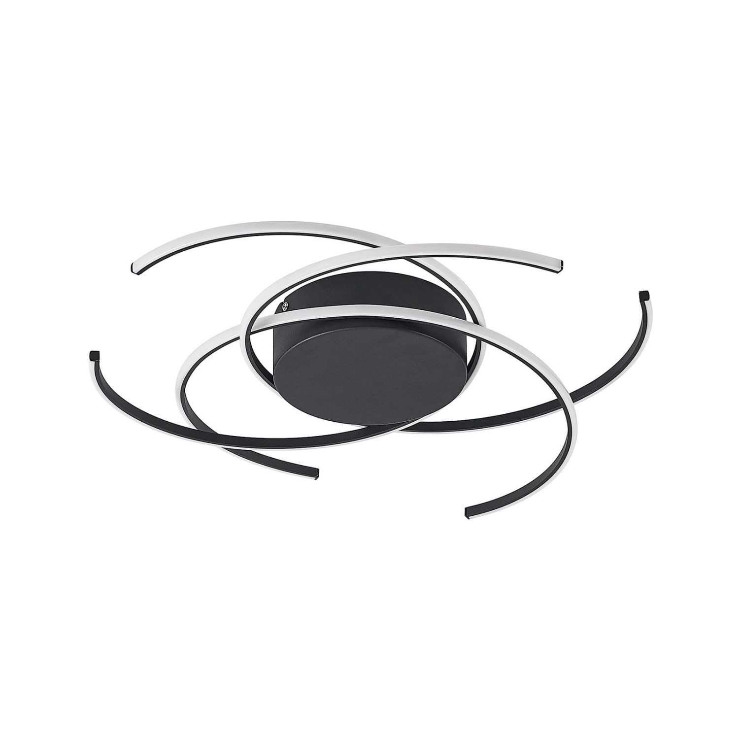 Lindby LED Deckenleuchte Hamza 9626636 Dimmbar Modern in Schwarz aus Metall günstig online kaufen