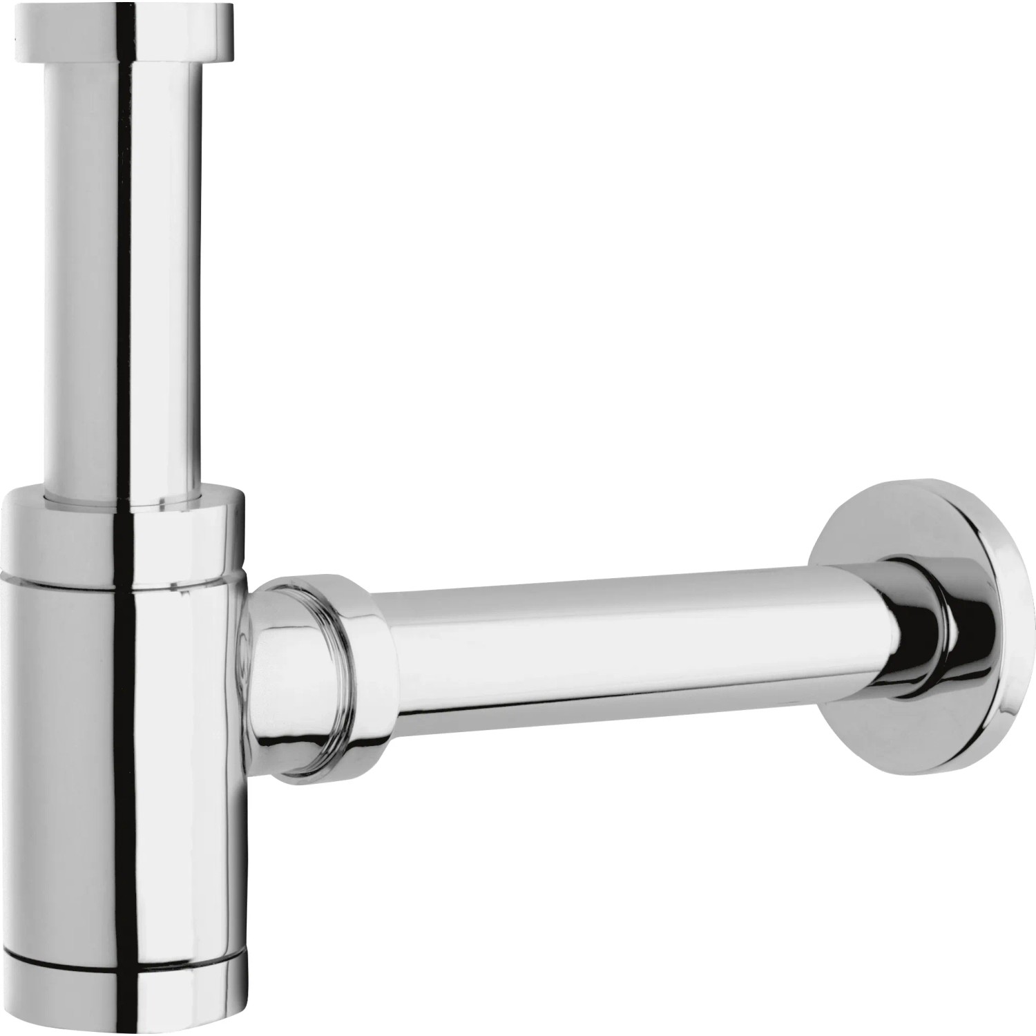 Siphon für baliv Handwaschbecken-Set, Chrom-Optik.