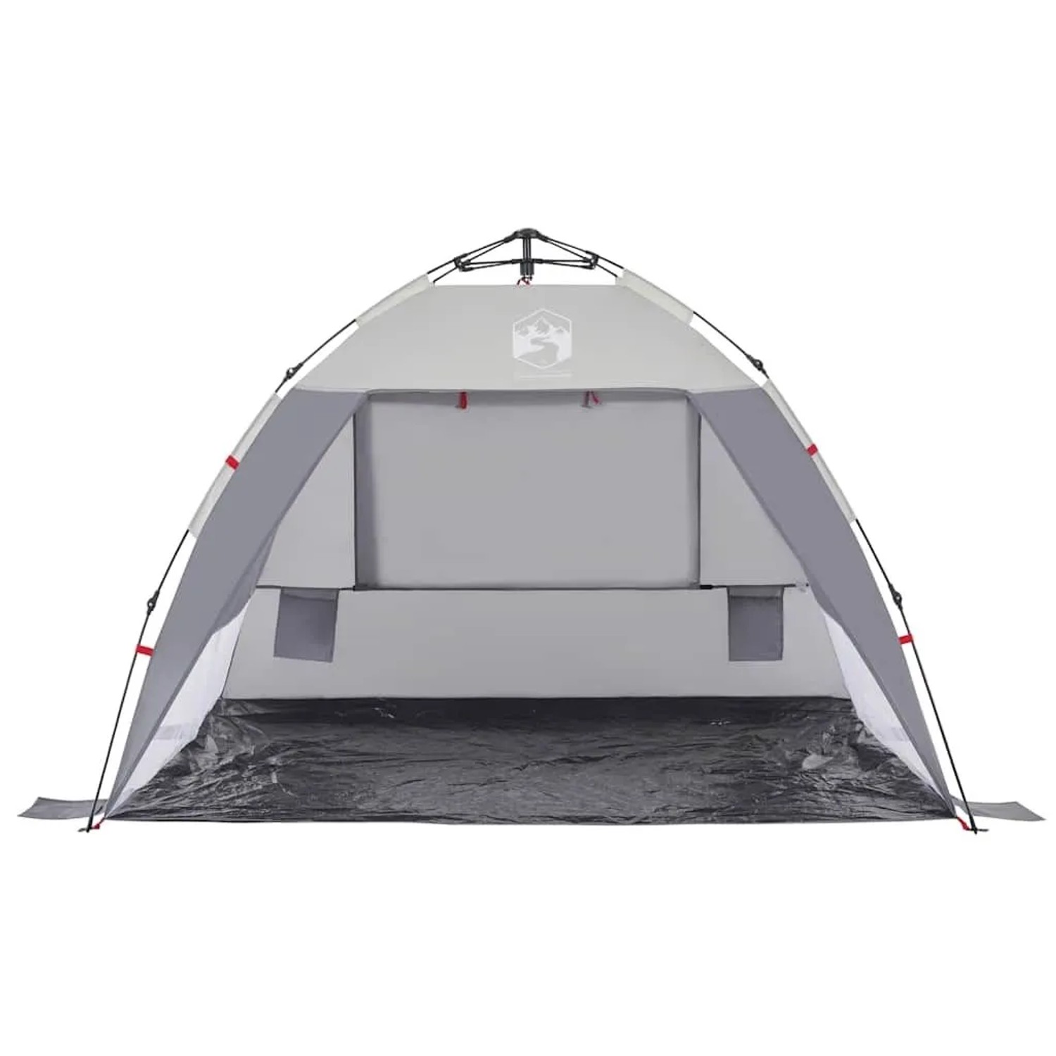 vidaXL Strandzelt 2 Personen Grau Quick Release Wasserdicht 4005301_5