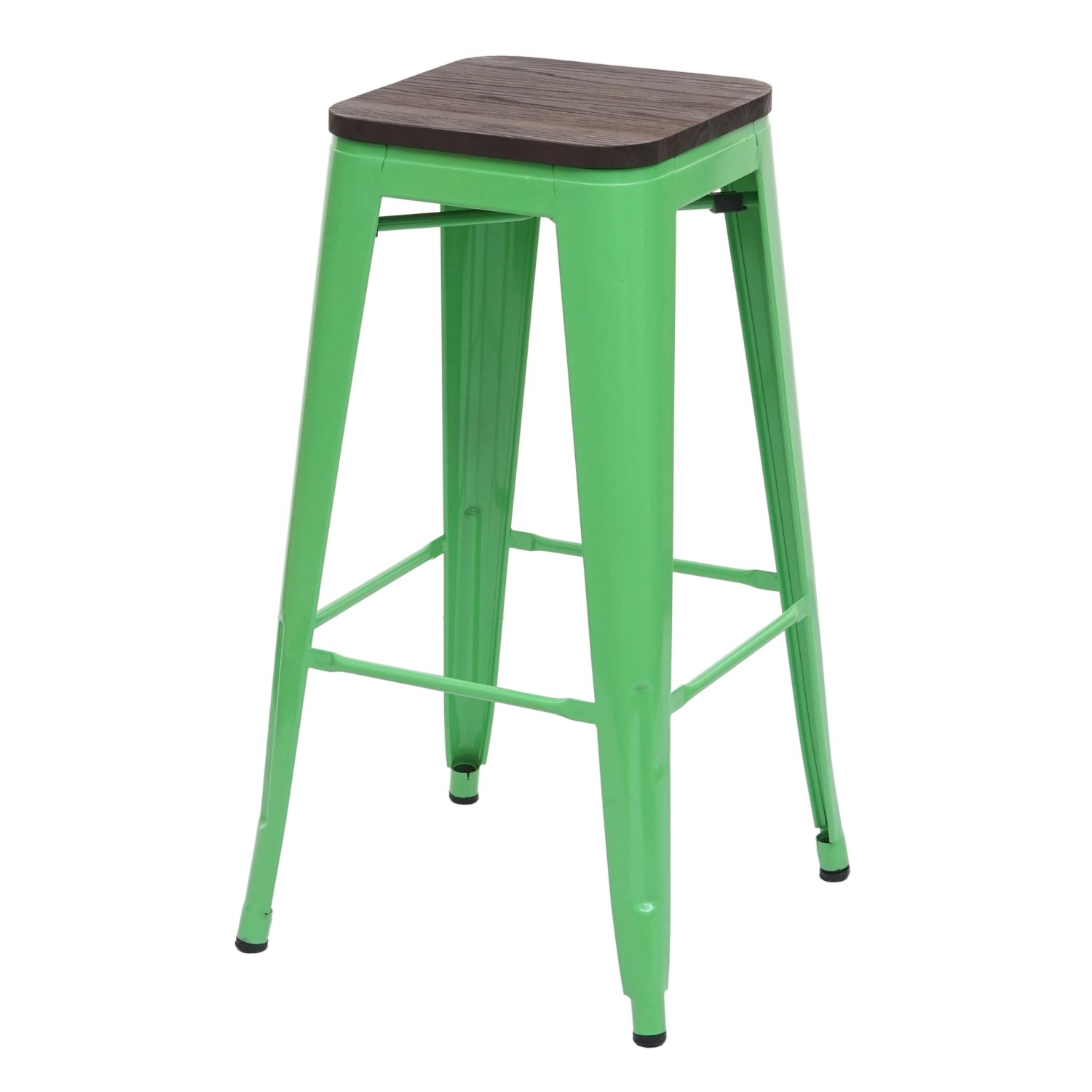 PROREGAL Barhocker Inkl. Holz-Sitzfläche Sitzhöhe 76cm Metall Industriedesi günstig online kaufen