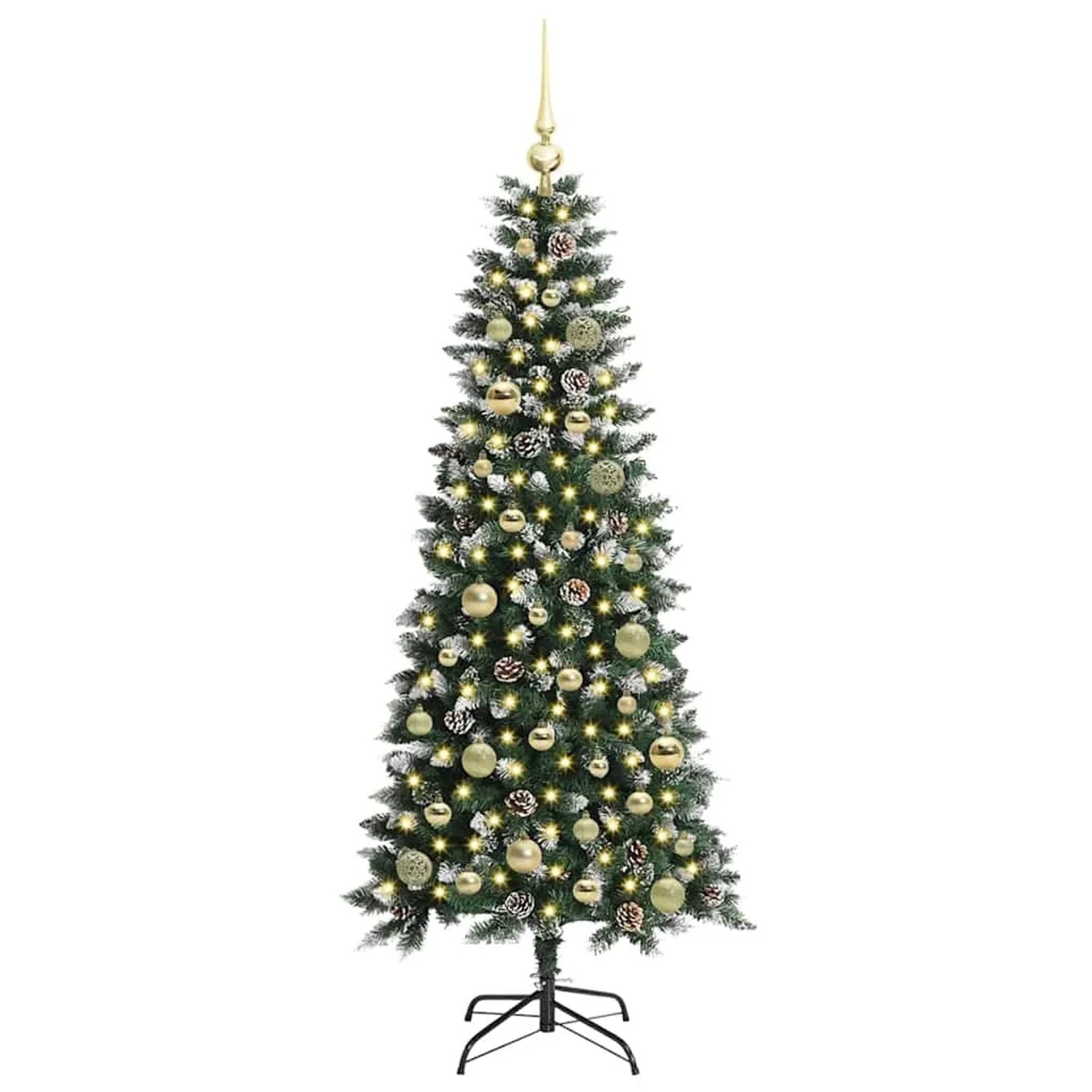 vidaXL Künstlicher Weihnachtsbaum mit 150 LEDs Grün 66 x 66 x 150 cm 3395812