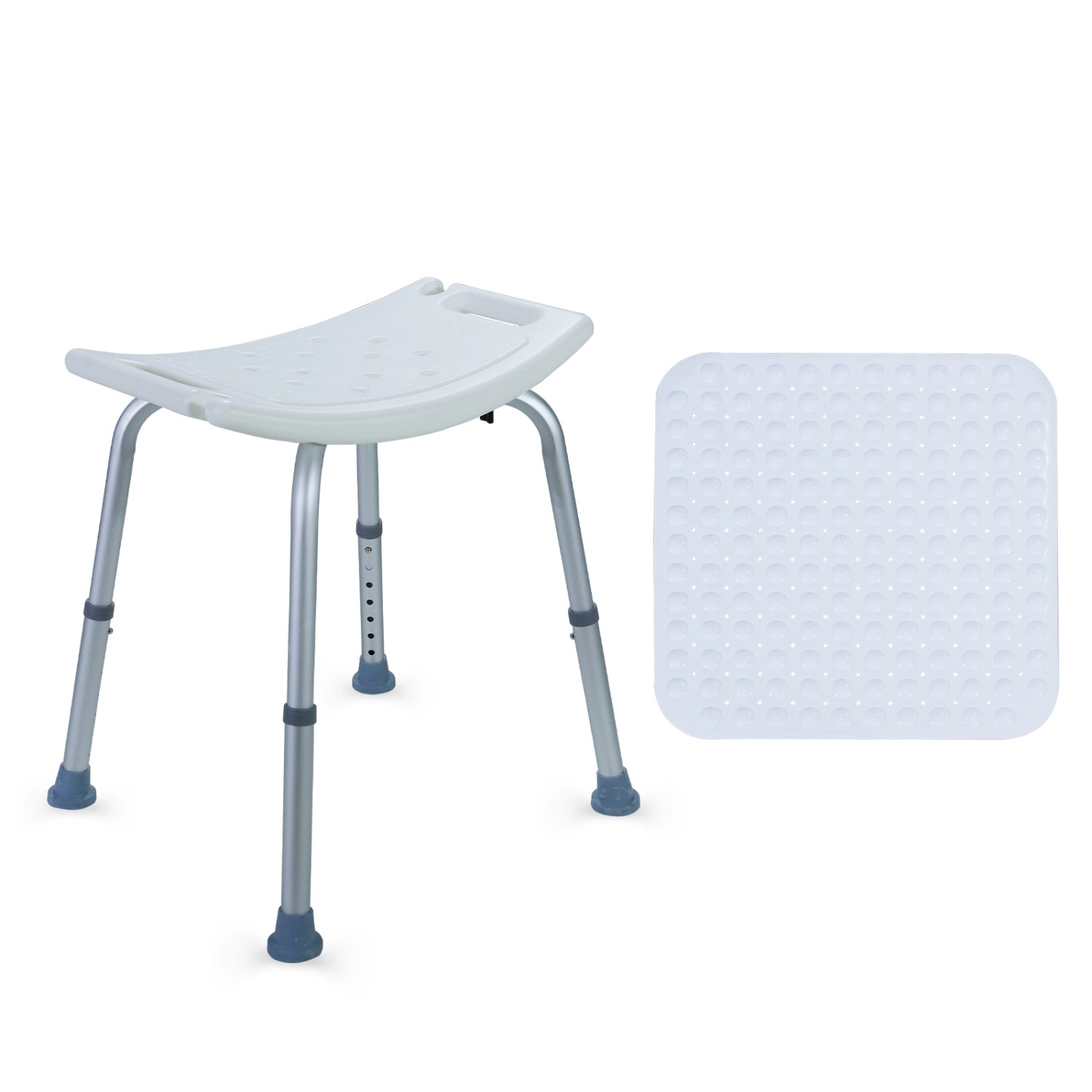 CCLIFE Duschhocker für Senioren mit Rutschfeste Matte Saugnapf-Handlauf 120 günstig online kaufen