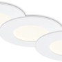 3er Set Briloner LED Einbauleuchten, weiß, neutralweißes Licht für Deckenmontage.