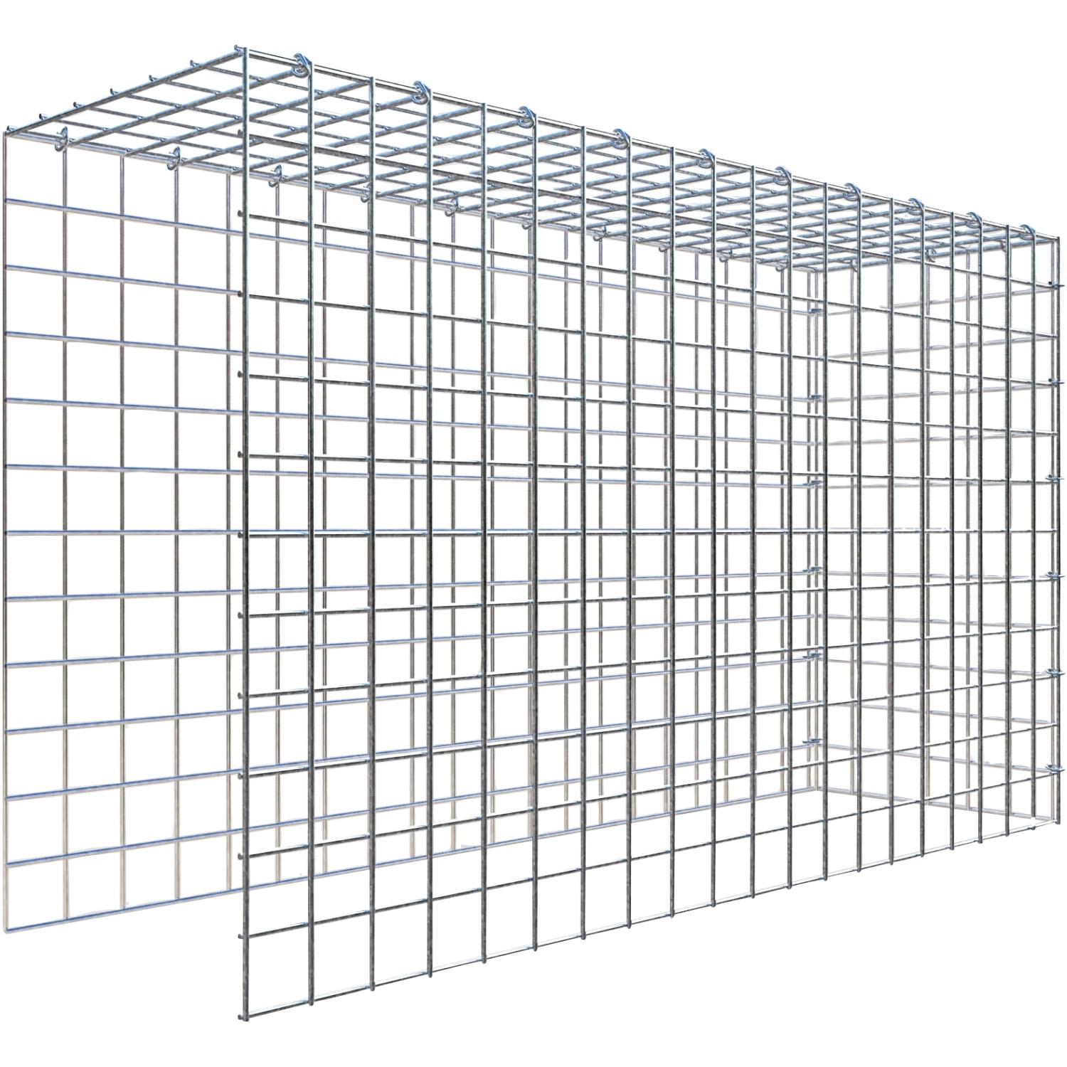Thumbnail - Gabiona C-Ring-Gabione-Anbaukorb Typ 4 60 x 100 x 30 cm Maschenw 5 x 5 cm