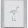 Kunststoff Bilderrahmen, 18x24 cm, Silber Metallic Look mit Passepartout.