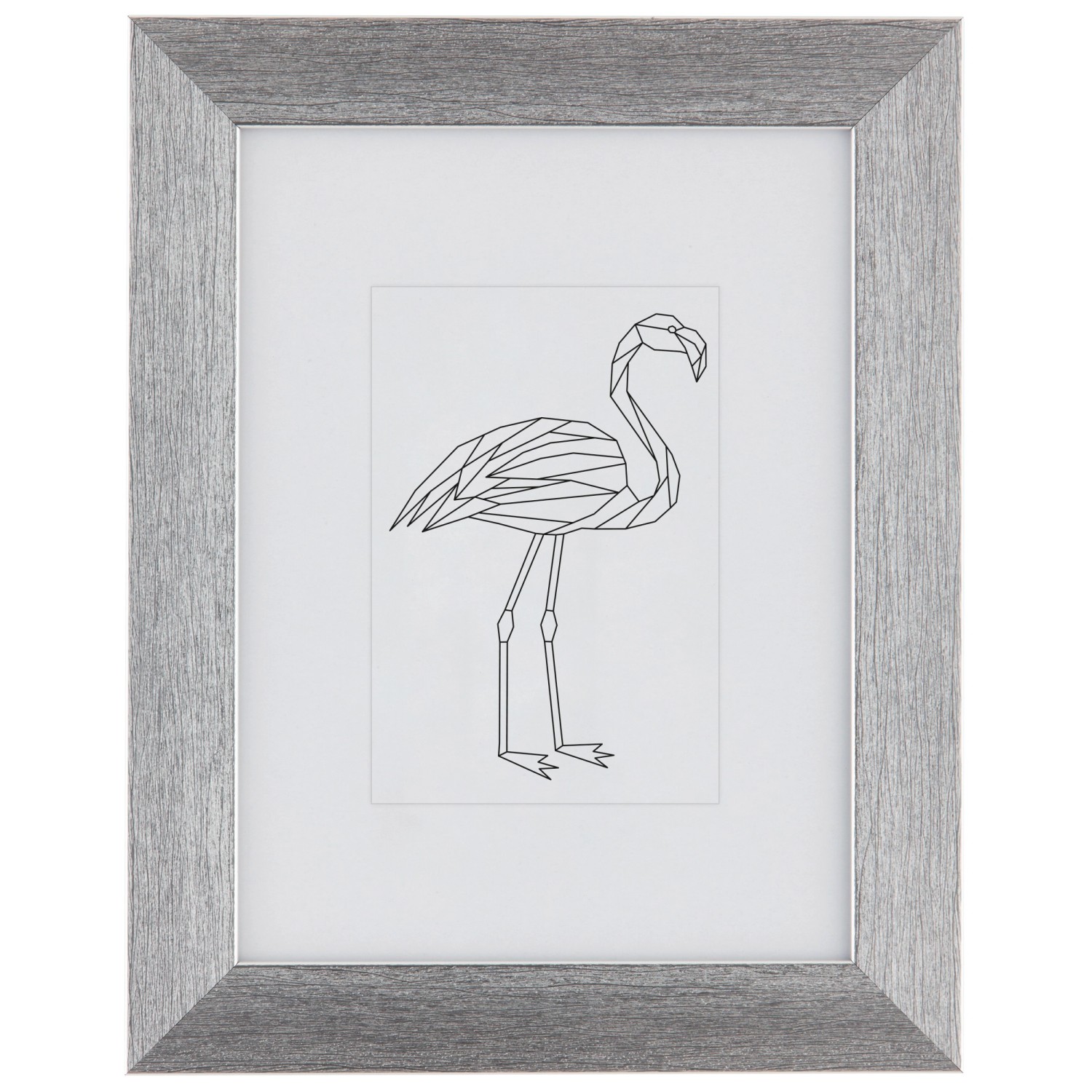 Kunststoffrahmen 18 cm x 24 cm Silber Metallic Look