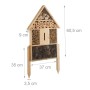 Relaxdays Insektenhotel Holz Natur Stehend Selbststehend 60,5 cm x 37 cm x 9 cm 2,3 kg_3
