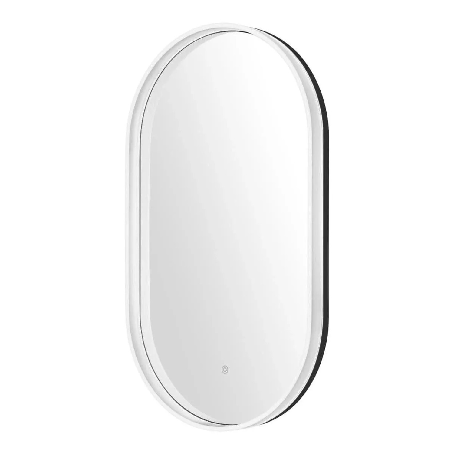 Swiss Aqua Technologies Spiegel Oval mit LED-Beleuchtung und Sensor 54x94CM Transparenter Rahmen