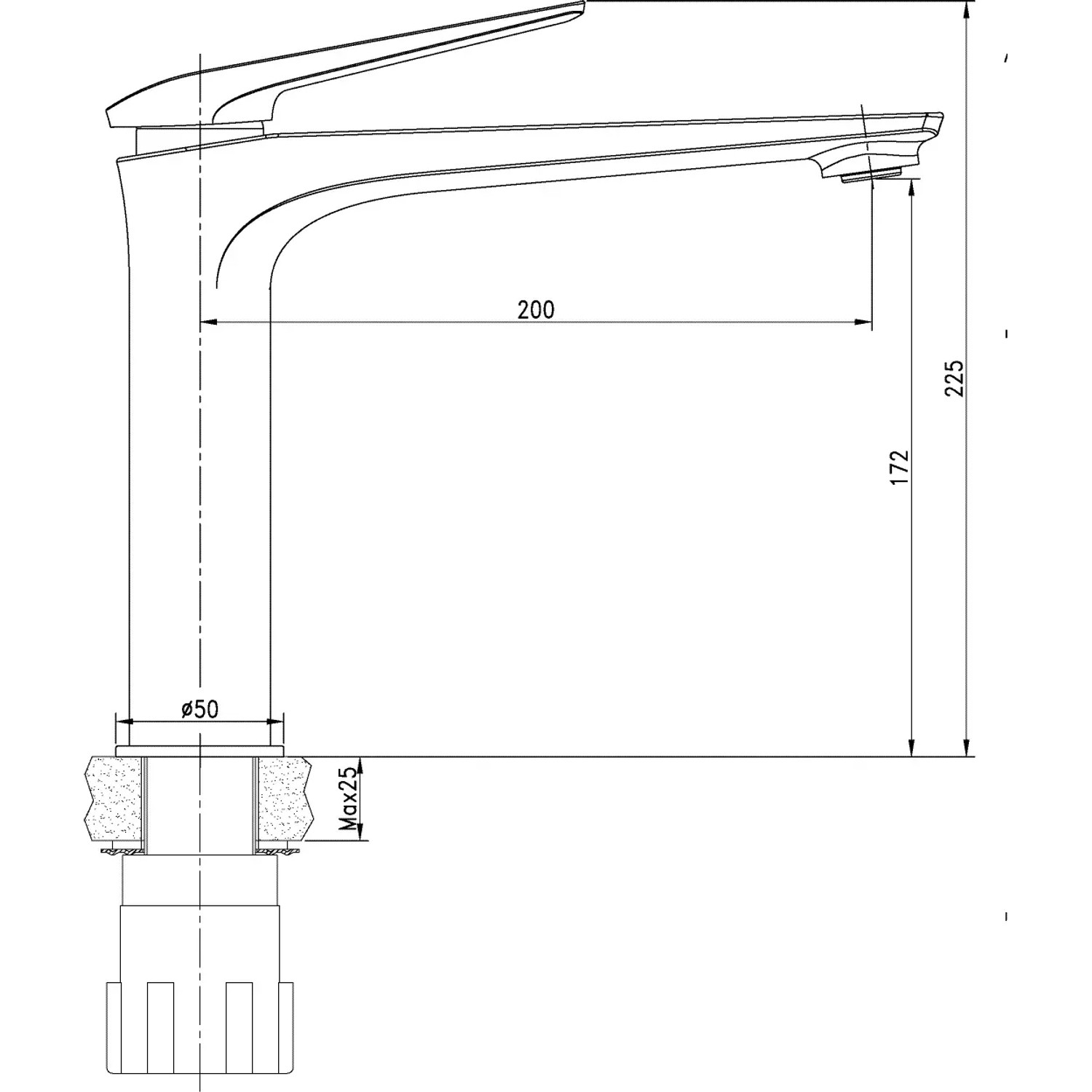 Robinet Lavabo AquaSu Orva Cuivre - Mitigeur Monocommande Hauteur Moyenne | Robinet Salle De Bain Design
