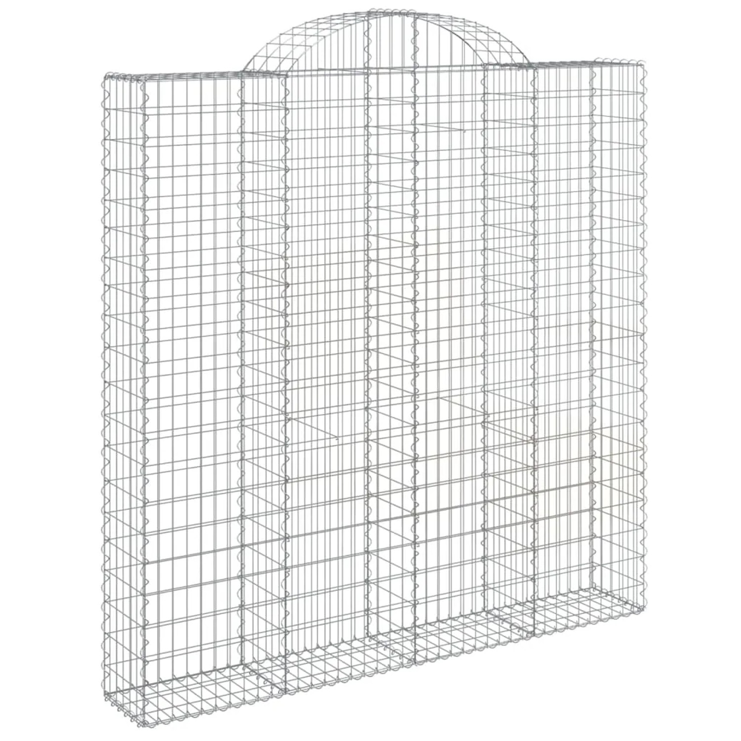 vidaXL Gabionen mit Hochbogen 2 Stk 200x30x200/220cm Eisen 1668675