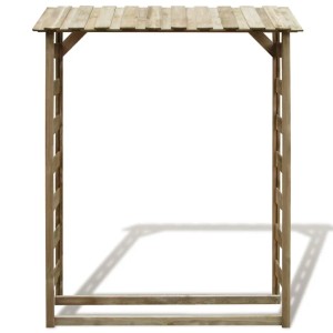 VidaXL Feuerholz-Lagerschuppen aus imprägniertem Kiefernholz, ideal zur Kaminholz Lagerung.