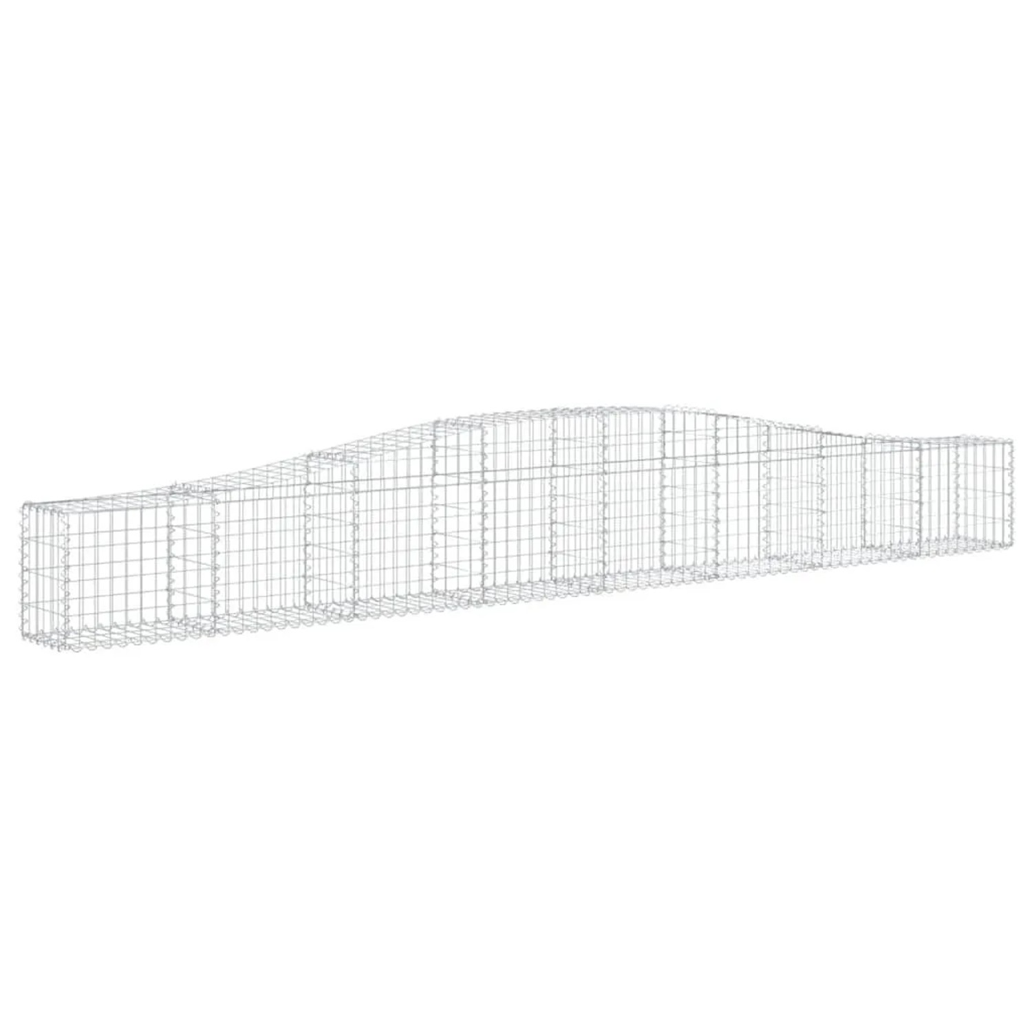 vidaXL Gabionen mit Hochbogen 25 Stk 400x30x40/60 cm Verzinktes Eisen 3145798