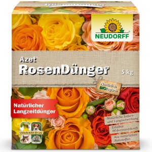 Neudorff Azet Rosendünger 5 kg für prächtige Rosenblüten und erhöhte Widerstandskraft.