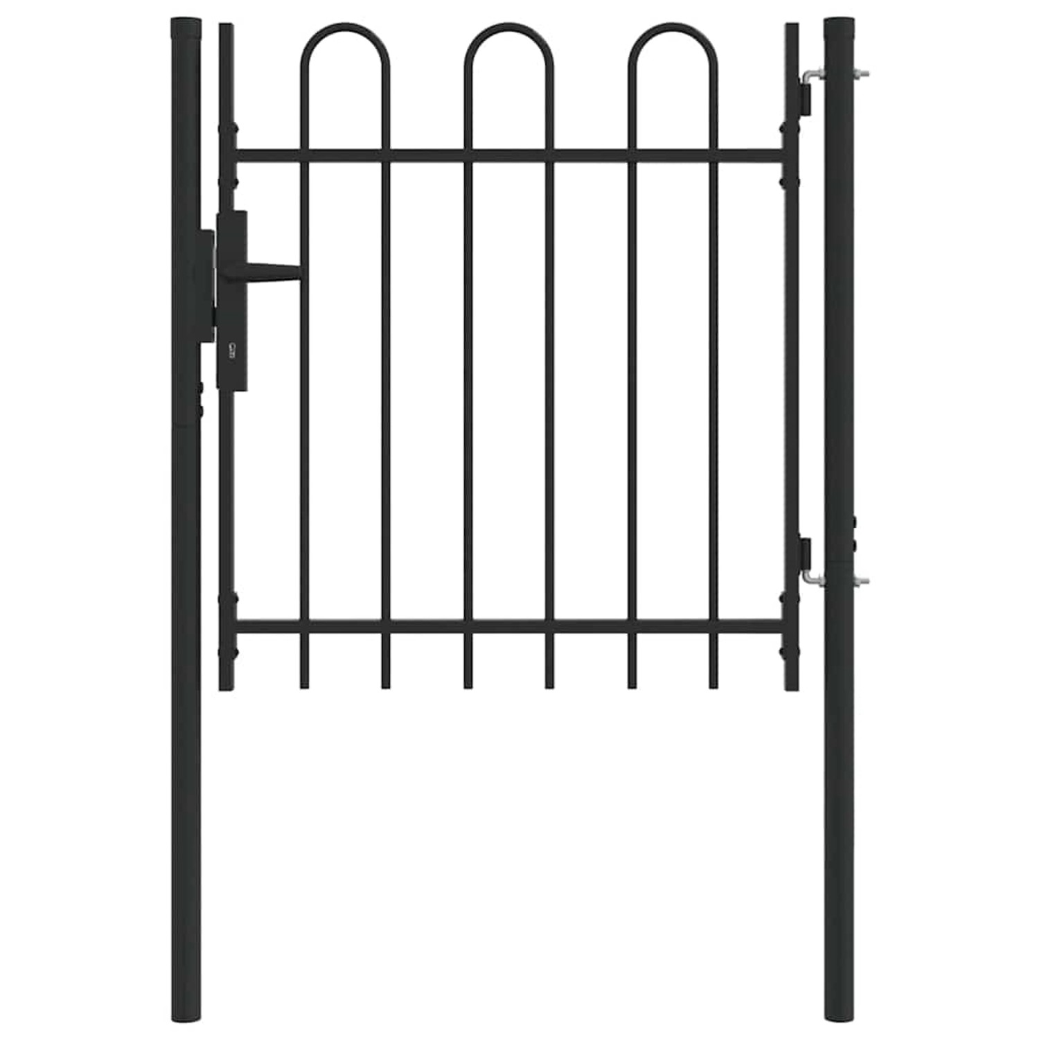 vidaXL Zauntor Grau 100 x 100 cm Pulverbeschichteter Stahl 42008867 günstig online kaufen